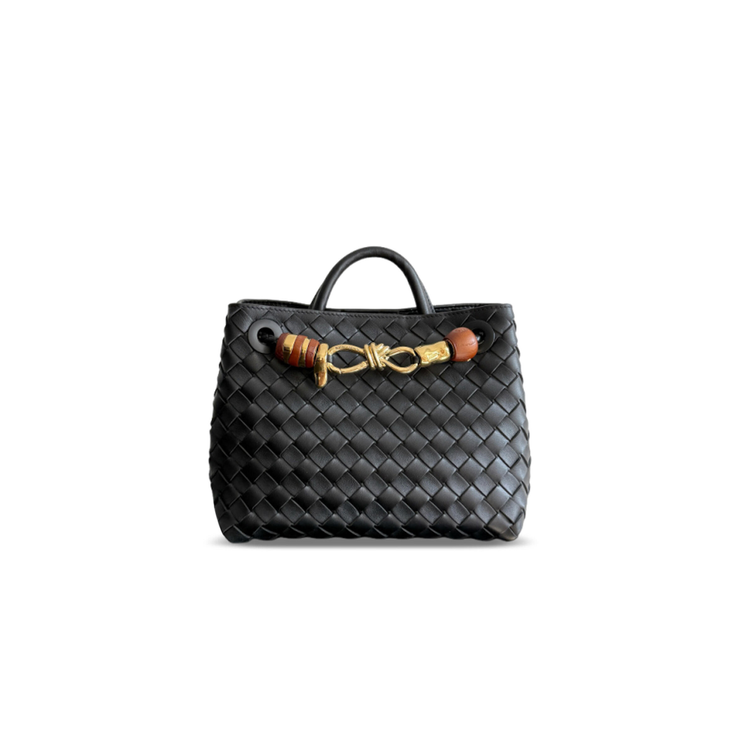 BOTTEGA VENETA SMALL ANDIAMO BLACK 743568 (25*22*10.5cm)